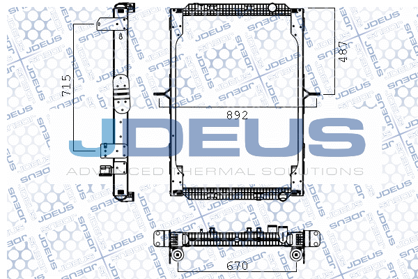 Радиатор, охлаждение двигателя JDEUS M-1230130 for RENAULT TRUCKS KERAX