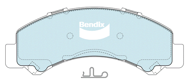 Комплект тормозных колодок, дисковый тормоз BENDIX-AU CVP2432 PTHD for HINO 300 Series